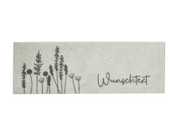 Terrassentürmatte Blumenwiese (Wunschbeschriftung)